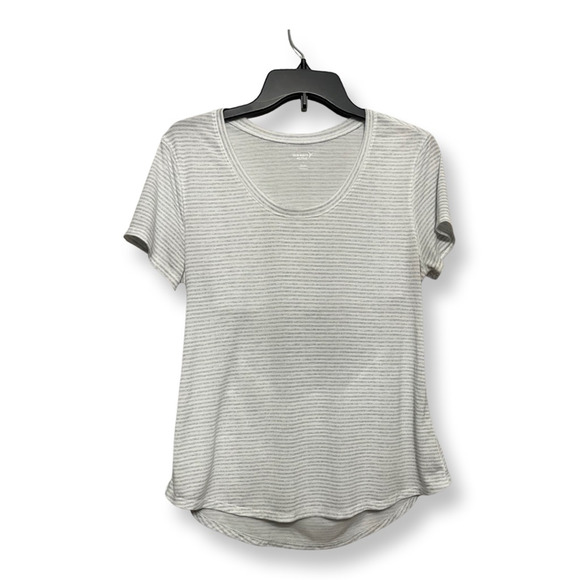 Old Navy Tops - Old Navy Womens Active Go-Dry Top Shirt Gray Short Sleeve Scoop Neck Stretch L
